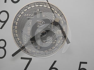 Transparent Bitcoin on clock