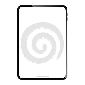 Transparent Black Tablet Computer Vector Illustration