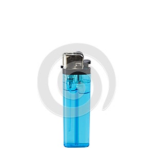 Transparent blue lighter