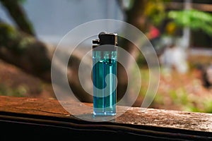 Transparent Blue Lighter