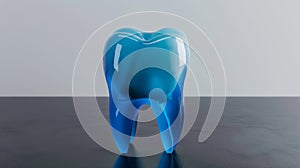 The Transparent Blue Tooth.AI generated image