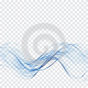 Transparent blue wave of water.Abstract waves background