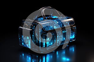 Transparent Briefcase And Businessrelated Icons From Transparency Of Dots Blue