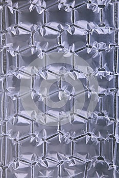 Transparent bubble wrap packing background, cellophane film,