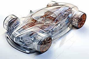 Transparent Car Design Illustration