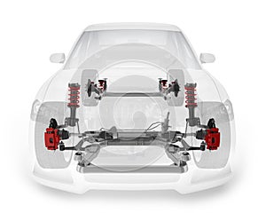 Transparent car and suspension spare