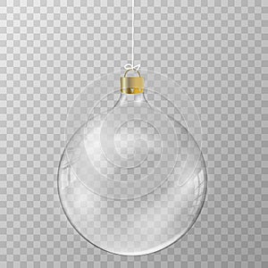 Transparent Christmas vector ball