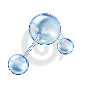 Transparent collagen molecular structure illustration