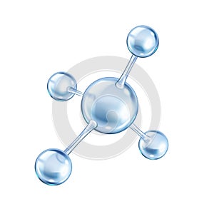 Transparent collagen molecule structure vector illustration