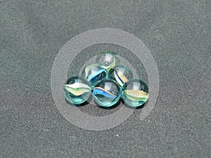 Transparent and colored glass Marbles photo