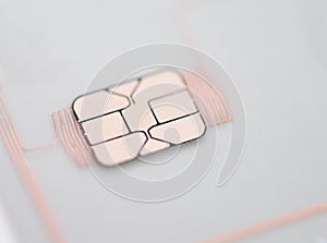 Transparent of contactless payment credit card chip background