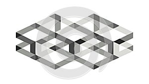 Transparent Cube Grid Abstract Design, vector design Generative AI