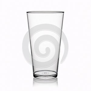 Empty glass isolated on a white background. front view