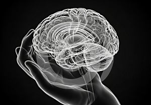 A transparent, detailed rendering of a