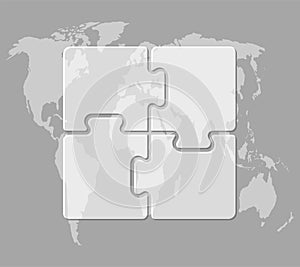 Transparent diagram infographic process on 4 steps