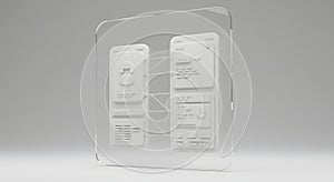 Futuristic Transparent Screen with Abstract UI Elements