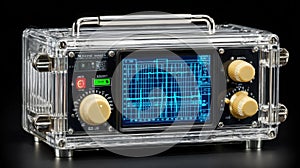 Transparent Electronic Device with Display and Knobs