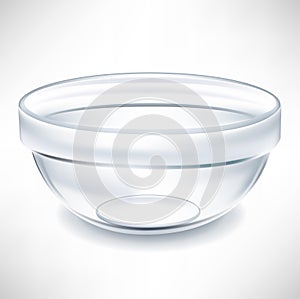 Transparent empty bowl