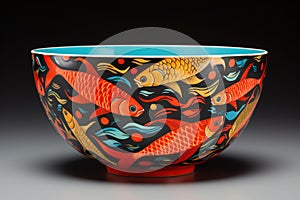 Transparent Fish big bowl animal. Generate Ai