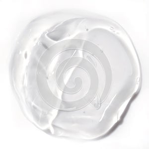 Transparent gel isolated over white