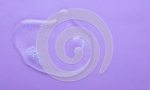 Transparent gel smudge smear lavender purple background