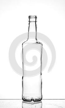 Transparent glass bottle