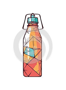 Transparent glass bottle cocktail