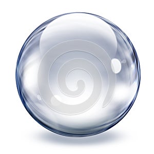 Transparent glass sphere photo