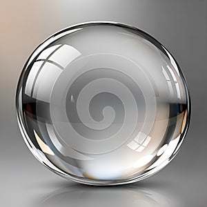 Transparent Glass Sphere on a Reflective Surface