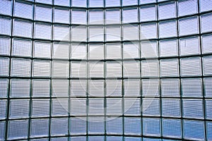 Transparent glass wall pattern