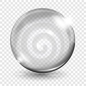 Transparent gray sphere