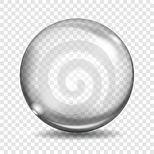 Transparent gray sphere