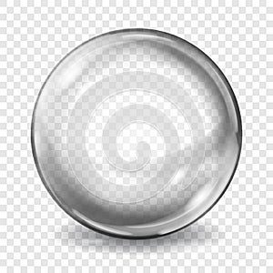 Transparent gray sphere