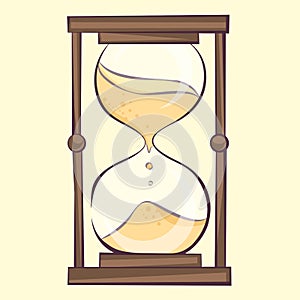 Transparent hourglass illustration, sandglass, sandclock, eps10 icon