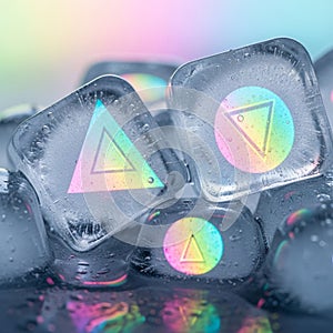 Features a blurred gradient, complementing the vivid hues within