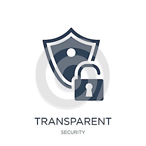 transparent icon in trendy design style. transparent icon isolated on white background. transparent vector icon simple and modern