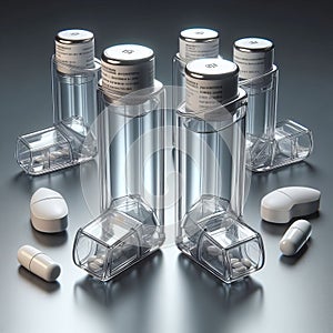 Transparent Inhalers Inhalers with transparent casings, allow photo
