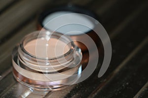 Transparent jar with concealer-an indispensable thing in makeup