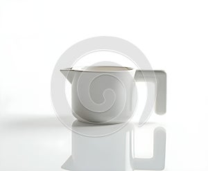 Transparent Measuring Cup Isolated on White Background