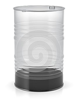 Transparent oil barrel with oil