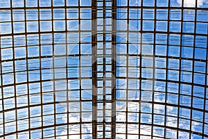 Transparent openwork roof of the GUM store