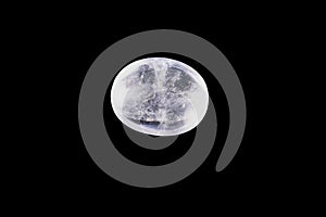 Transparent oval quartz, on black background