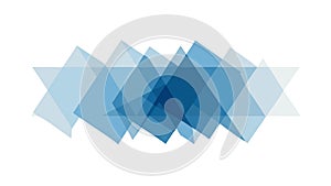 Transparent Overlapping Blue Triangles Vector, vector design Generative AI