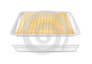 Transparent packaging with cheese