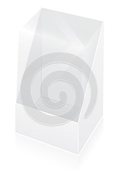 Transparent packing box vector illustration