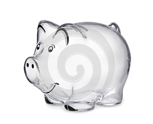 Transparent piggy bank