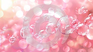 Transparent pink bubbl