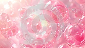Transparent pink bubble background