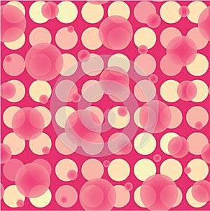 Transparent pink disco bubbles