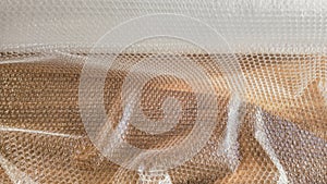 Transparent Plastic Bubble Wrap Texture Background